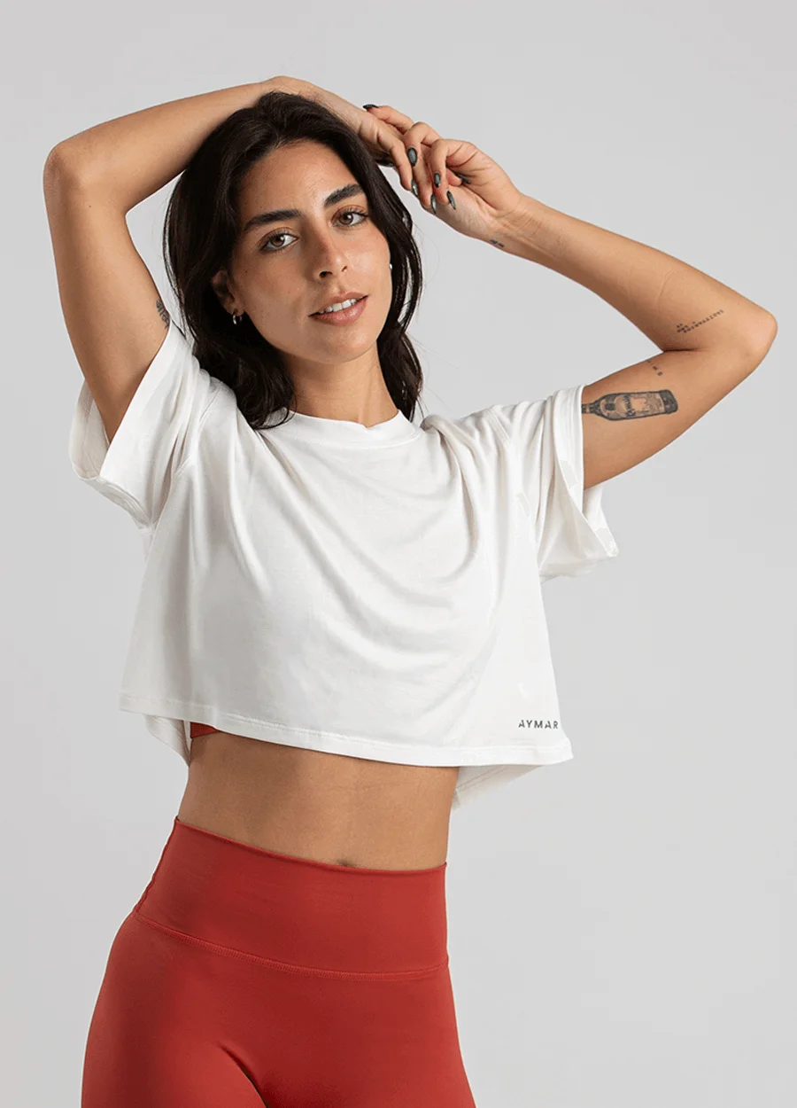 Camiseta corta crop top